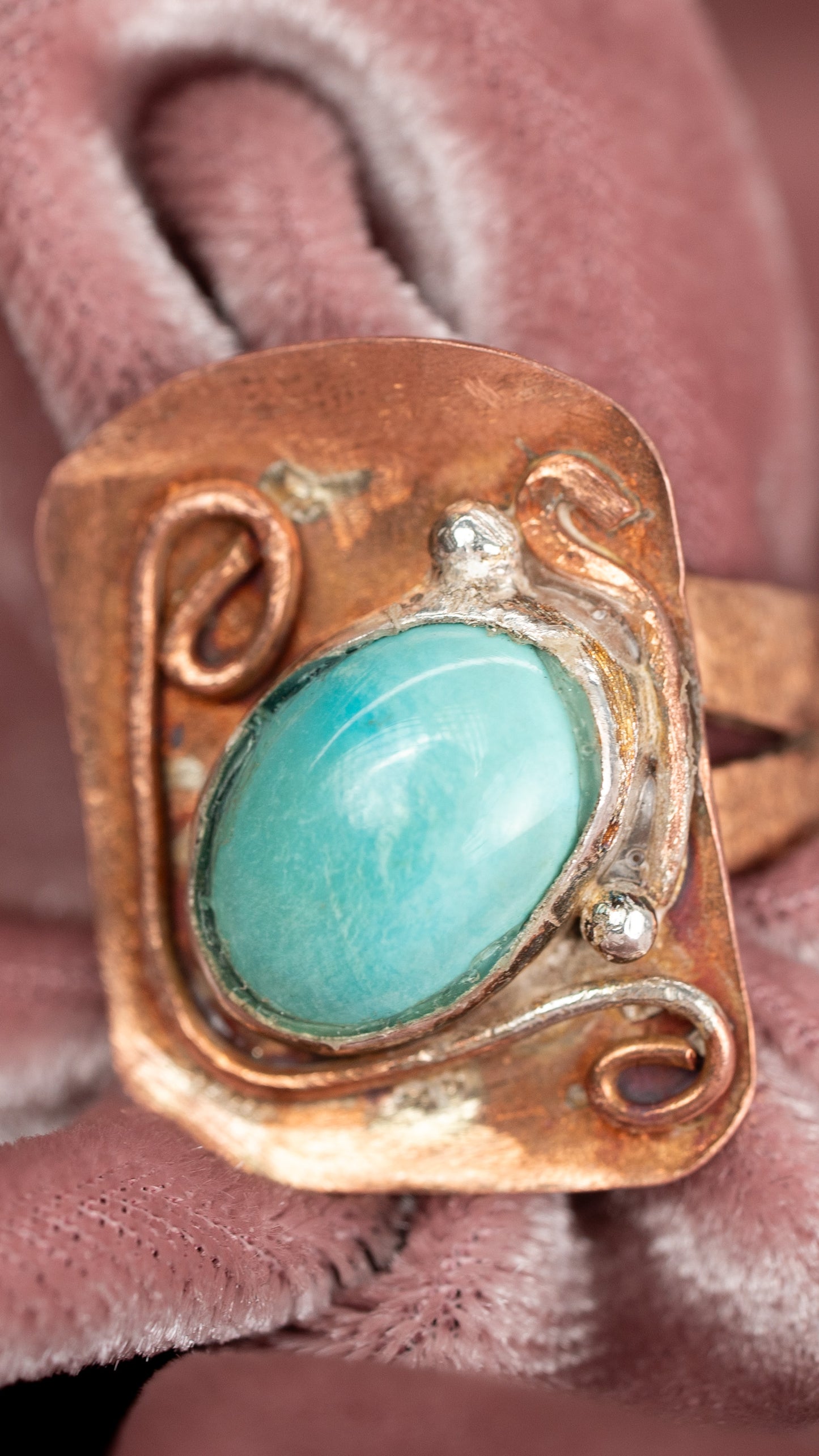 Copper Ethically Sourced Unique Turquoise Ring