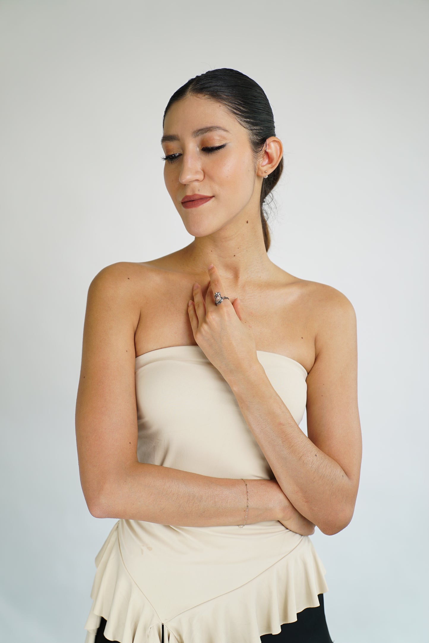 Mexican Opal Flower Ring