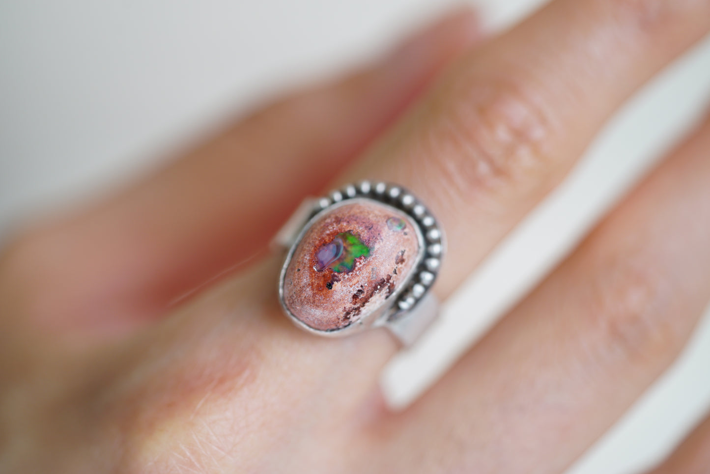 Opal Collection: Mexican Opal Silver Ring