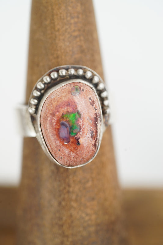 Opal Collection: Mexican Opal Silver Ring