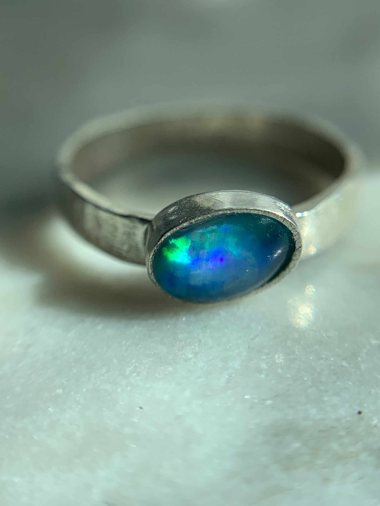 Australian Opal Silver Ring