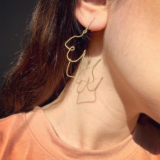 Brass Breast Earrings